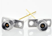 2.92mm Female Connector 2 Hole Flange, Air Line Through the Wall, DC to 40GHz.