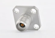 2.92mm Female Connector 4 Hole Flange, Air Line Through the Wall, DC to 40GHz.