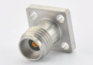 2.92mm Female Connector 4 Hole Flange  Accepts Pin, DC to 40GHz.