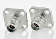 2.92mm Female Connector 4 Hole Flange, Insulator Through the Wall, DC to 40GHz.