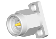 2.92mm Male Connector 2 Hole Flange with Accepts Pin, DC to 40GHz.