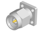 2.92mm Male Connector 4 Hole Flange, Air Line Through the Wall, DC to 40GHz.