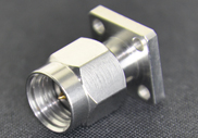 2.92mm Male Connector 4 Hole Flange with Accepts Pin, DC to 40GHz.