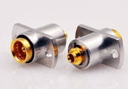BMA Female Connector Solder .086 & RG405 Cable, 2 Hole Flange, DC to 18GHz.