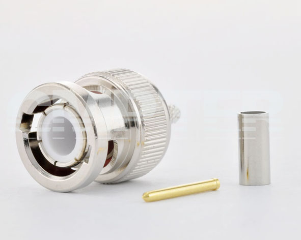 BNC male crimp RG58 LMR195