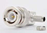 BNC Male Connector Right Angle Crimp RG58 LMR195 Cable