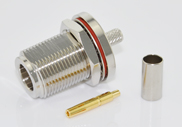 N Waterproof Bulkhead Female Connector Crimp LMR195 & RG58 Cable