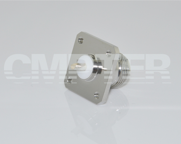 N Female Connector 4 Hole Flange with Solder Cup