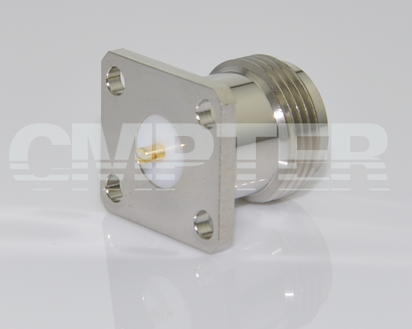 N Female Connector 4 Hole Flange with Slot