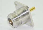 N Female Connector 4 Hole Flange with Coaxial End