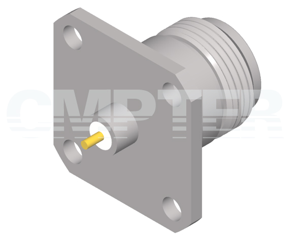N Female Connector 4 Hole Flange