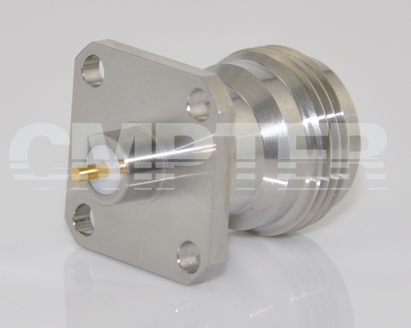 N Female Connector 4 Hole Flange