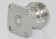 N Female Connector 4 Hole Flange with Accept Pin, DC to 18GHz.