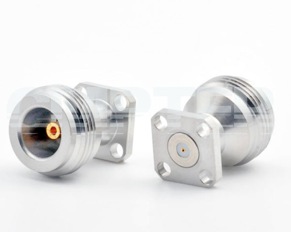 N Female Connector 4 Hole Flange with Accept Pin
