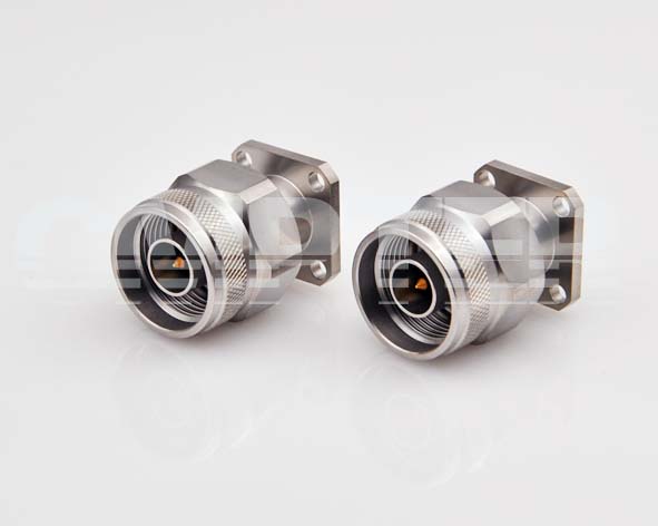 N Male Connector 4 Hole Flange with Accept Pin Connector