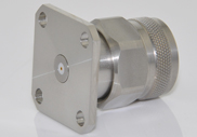 N Male Connector 4 Hole Flange with Accept Pin, DC to 18GHz.