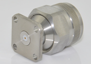 N Male Connector 4 Hole Flange with Accept Pin, DC to 18GHz.