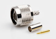 N Male Connector Crimp for LMR200 Cable, DC to 6GHz.