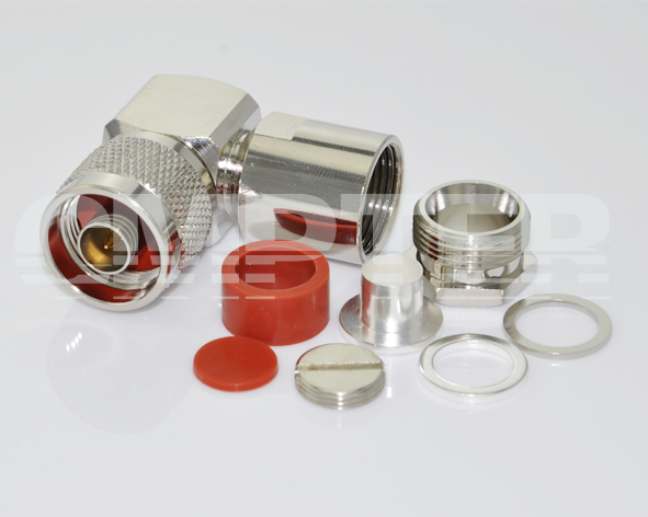 N right angle male connector clamp LMR400