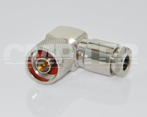 N Right Angle Male Connector Clamp LMR300 Cable