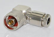 N Right Angle Male Connector Clamp LMR300 Cable