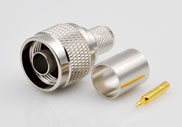 N Male Connector Crimp for RG213 Cable, DC to 3GHz