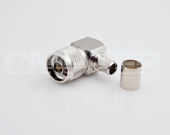 N right angle male crimp RG214