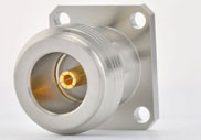 N Female connector 4 Hole Flange with Slot, DC to 10GHz