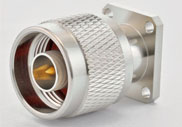 N Male connector 4 Hole Flange with Slot, DC to 10GHz