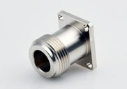 N Female 4 Hole Flange Connector with Slot, DC to 6GHz