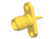 RPSMA Female 2 Hole Flange with Solder Cup