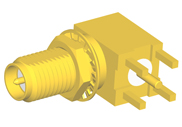 RPSMA Ffemale Right Angle Bulkhead PCB connector