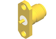 SMA Female 2 Hole Flange connector with Coaxial End