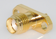 SMA Female with Coaxial End, 2 Hole Flange Mount