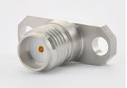 SMA Female Connector 2 Hole Flange with Accept Pin, DC to 27GHz.