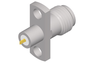 SMA Female Connector 2 Hole Flange, Metal Through the Wall, DC to 27GHz.