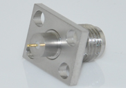 SMA Female Connector 4 Hole Flange, Metal Through the Wall, DC to 27GHz.