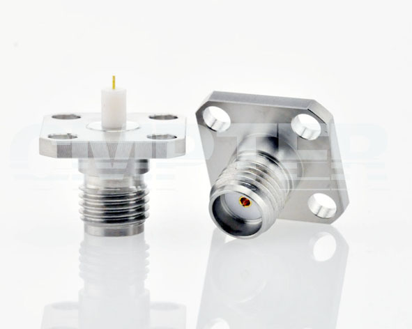 SMA Female Connector 4 Hole Flange