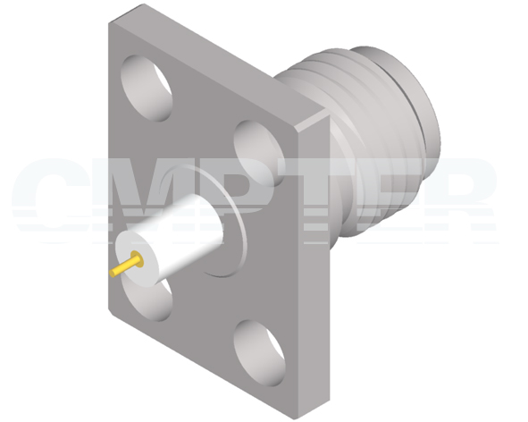 SMA Female Connector 4 Hole Flange