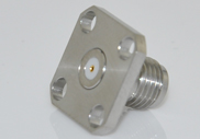 SMA Female Connector 4 Hole Flange with Accept Pin, DC to 27GHz.