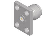SMA Female Connector 4 Hole Flange with Accept Pin, DC to 27GHz.