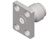 SMA Female Connector 4 Hole Flange with Accept Pin, DC to 27GHz.