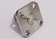 SMA Female Connectors 4 Hole Flange with Tab, DC to 27GHz.