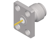 SMA Female Connectors, 4 Hole Flange with Tab