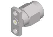 SMA Male Connector 2 Hole Flange with Accept Pin, DC to 27GHz.