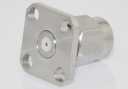 SMA Male Connector 4 Hole Flange with Accept Pin, DC to 27GHz.