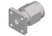 SMA Male Connector 4 Hole Flange with Accept Pin, DC to 27GHz.