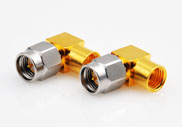 SMA Right Angle Male Connector Solder for CTFC-400 CTFD-141 .141 RG402 Cable, DC to 18GHz.