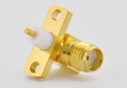 SMA female Right Angle 2 Hole Flange Mount, DC to 6GHz