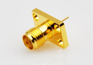SMA Female 4 Hole Flange Mount with Coaxial End Connectors, DC to 6GHz